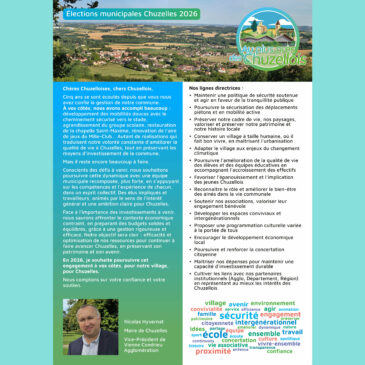 Lettre aux Chuzellois No1